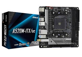 ASRock マザーボード A520 M-ITX/ac AMD Ryzen 3000 / 4000 シリーズ( Soket AM4 )対応 A520 Mini-ITX 国内正規代理店品