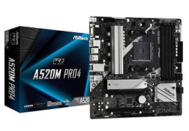 ASRock AMD Ryzen 3000/4000シリーズ(Soket AM4)対応 A520チップセット搭載 Micro ATX マザーボード 国内正規代理店品 A520M Pro4