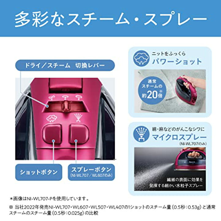 楽天市場】パナソニック コードレススチームWヘッドアイロン ベージュ 