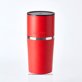 カフラーノ Cafflano ポータブル コーヒーメーカー アウトドア ハンドドリップ コーヒーミル 粗細調節可 ペーパーレスフィルター マグカップ付 レッド 9 9 19.5cm クラシック CK-RD