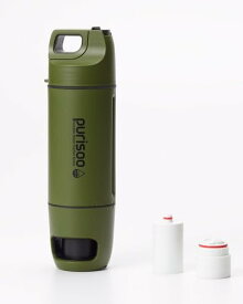 Purisoo ピュリスプラス 革命的なポンプ一体型ポータブル浄水タンブラー 災害 防災 アウトドア ハイキング 浄水器 濾過器 サバイバル バッテリー不要