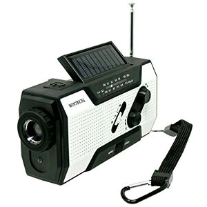 WINTECH �h�Зp �h�H��񂵏[�d FM/AM�|�[�^�u�����W�I KDR-201WP LED���C�g���� �z���C�g �g�я[�d(MicroUSB�P�[�u���A�^�C�vC�A�_�v�^�t��) ���d�r�Ή� �\�[���[�[�d