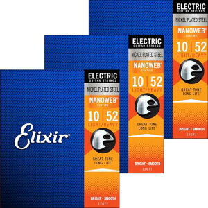 Elixir GNT[ GLM^[ NANOWEB Light Heavy .010-.052 #12077 3Zbg Ki