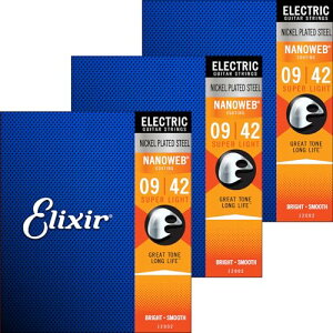 Elixir GNT[ GLM^[ NANOWEB Super Light .009-.042 #12002 3Zbg Ki