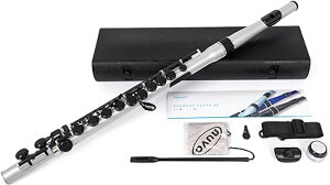 NUVO �k�[�{ �v���X�`�b�N���Ǌy�� ���S�h���d�l �t���[�g C�� Student Flute 2.0 Silver/Black N235SFSB (��p�n�[�h�P�[�X�t��) �������K�i