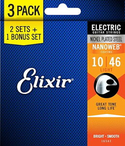Elixir GNT[ GLM^[ 2Zbg+1{[iXZbg NANOWEB Light .010-.046 #16542 (12052 3Zbg) Ki
