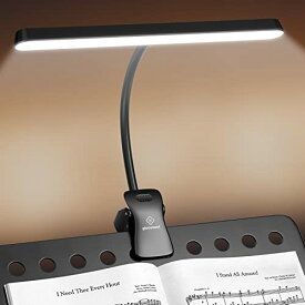 Glocusent 譜面台ライト クリップ式ピアノライト 3段階調色 5段階明るさ調節可能 スタンド式 譜面灯 記憶機能 アイケア 57個LEDビーズ Type-C充電可能 最大140時間点灯 ピアノ/ギター等楽器練習用