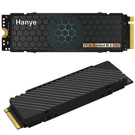 Hanye SSD 2TB PCIe Gen4x4 M.2 NVMe 2280 ヒートシンク搭載 新型PS5 PS5動作確認済み R:7450MB/s W:6700MB/s HE70 高耐久3D NAND TLC 正規代理店品メーカー5年保証