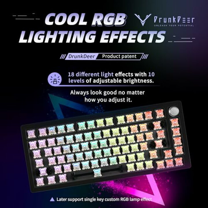 楽天市場】DrunkDeer A75 ラピッドトリガー キーボード メカニカル TKL 