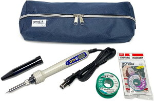 太洋電機産業(goot) デジタル温調はんだごて PX-280 はんだ付けセット (キャップ、鉛フリーはんだ、吸取線、ケース付き) 電子工作 基板製作 組立 日本製