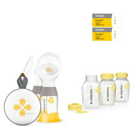 Medela(メデラ) 搾乳機 電動 スイング マキシ電動さく乳器(電動 ダブルポンプ) _母乳ボトル 150ml 3本セット ピュアレーンサンプル付