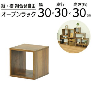 オープンラックシリーズ ウォルナットブラウンタイプ 幅30×高さ30cm