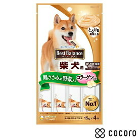 ベストバランス おやつ 柴犬用 ささみ緑黄色野菜入り 15g×4本 犬 えさ おやつ ペースト レトルト ◆賞味期限 2024年5月