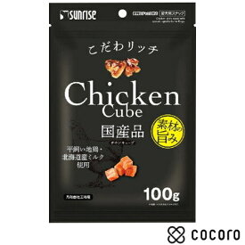 こだわリッチ チキンキューブ 100g 犬 えさ おやつ ジャーキー ◆賞味期限 2026年2月