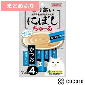 ★6個まとめ売り★いなば CIAO にぼしちゅ〜る かつお 煮干入り 56g(14gx4本) 猫 えさ おやつ レトルト ペースト ◆賞味期限 2027年6月