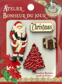 【クリスマス木製ボタンセット】12月の主役アトリエボヌールドゥジュール(atelier bonheur du jour)