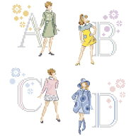 "Le grand ABC Seventies" (70’sファッション アルファベット)ABC図案集
