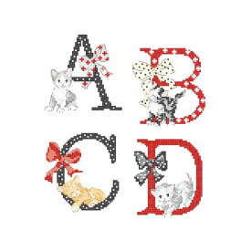 "Le grand ABC-Chats"(かわいい子猫のアルファベット)ABC図案集