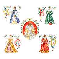 "Le grand ABC MÉDICIS"(宮廷女性のアルファベット)ABC図案集