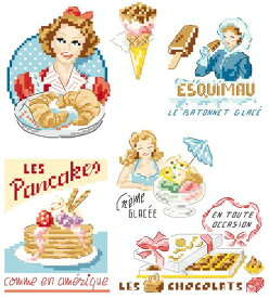 "La grande histoire de La gourmandise"(グルマンディーズ)クロスステッチ図案集