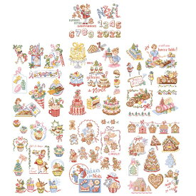 "Gourmandises de Noël"(クリスマスのご馳走)クロスステッチ図案集