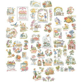 "La grande histoire des jardins"(素晴らしいガーデン ストーリー50チャート)クロスステッチ図案集
