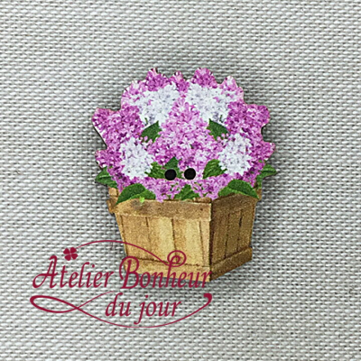 楽天市場 木製ボタン ライラックの花束 ココロ商店