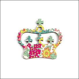 Artcuts　木製ブローチCROWN BROOCH (クラウン)