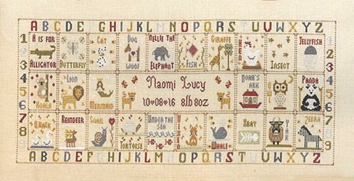 楽天市場 アイーダ Historical Sampleranimal Magic Birth Cross Stitch アニマル マジック バース ココロ商店