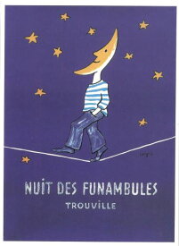 フランス直輸入　ポストカード savignac【La Nuit Des Funambules(綱渡りの夜）】