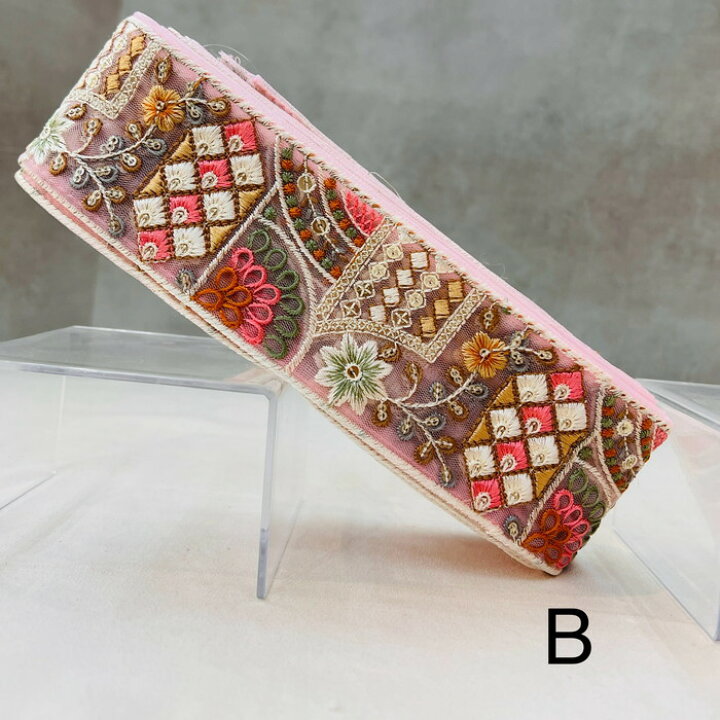 楽天市場】【50cm単位】 刺繍リボン インド刺繍リボン リボン 幅約6.3 