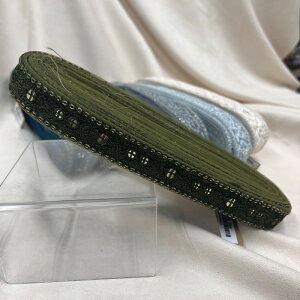 【全品最大2000円OFFクーポン配布中!】【50cm単位】 刺繍リボン インド刺繍リボン リボン キラキラが止まらない 宝石のような輝き 幾何学模様 アクセサリー ストラップ 手芸用品 材料 チュー