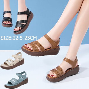 サンダル レディース 春夏 厚底 サンダル 疲れない 痛くない コンフォートサンダル 歩きやすい サンダル 美脚 レディース シューズ 軽量 婦人 靴 夏 サマーサンダル 23 23.5 24 24.5 25 大人 サン