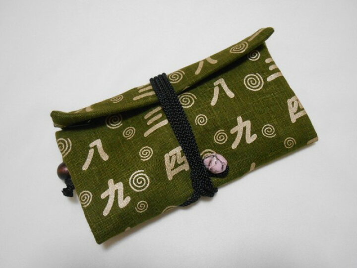 着物だいやす 864■道中財布■男性用小物　木綿　鳥獣戯画　日本製