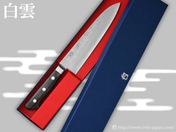 楽天市場】牛刀包丁「白雲」6寸 V金10号積層鋼 本鍛造 TS190 三木刃物  