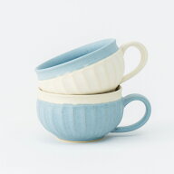 京焼 PELICAN SOUP CUP BLUE WHITE 丸いスープカップ おしゃれ MADE IN KYOTO 京物 焼物 手づくり かわい…