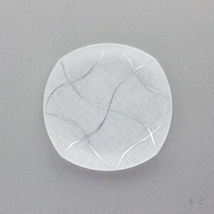 箔 まめざら シルバー 11cm 単品 和紙調のアクリルに箔をデザインしたお皿 (全8種) toumei 豆皿 小皿 和紙調 アクリル 食器 銀箔 結婚祝い 新築祝い 内祝い シンプル ギフト 贈り物 プレゼン