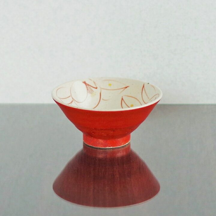 楽天市場】茶碗 中 金彩 赤巻き彩り椿 200kcal 【春ギフト】 陶芸器 