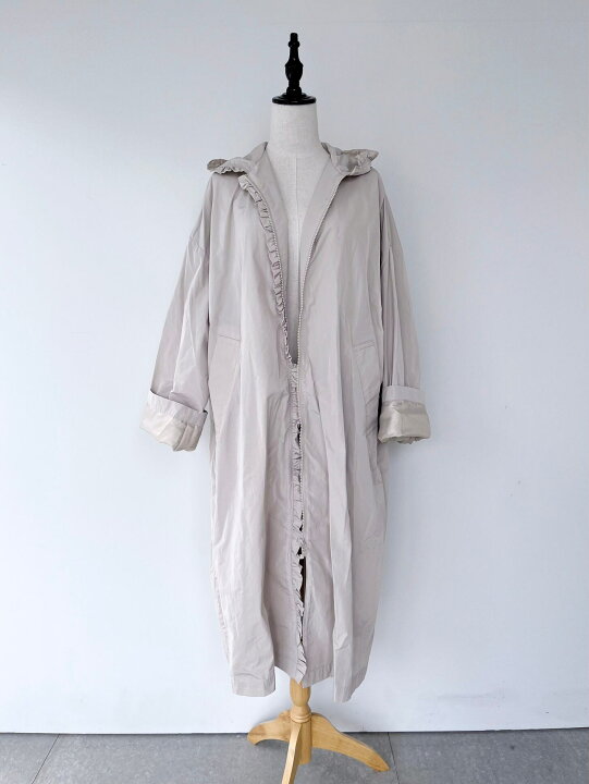 楽天市場】【Bilitis dix-sept ans】 Hooded Frill Long Coat  