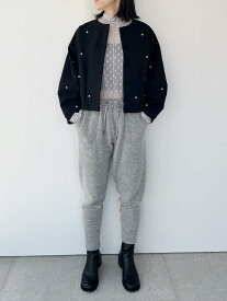 【Bilitis dix-sept ans】 Jersey Jogger Pants ビリティス・ディセッタン ジャージジョガーパンツ ボトム リラックス コットン ウール スウェット スポーティー ニットパンツ Ecru Gray Black 2916-430 KOKO