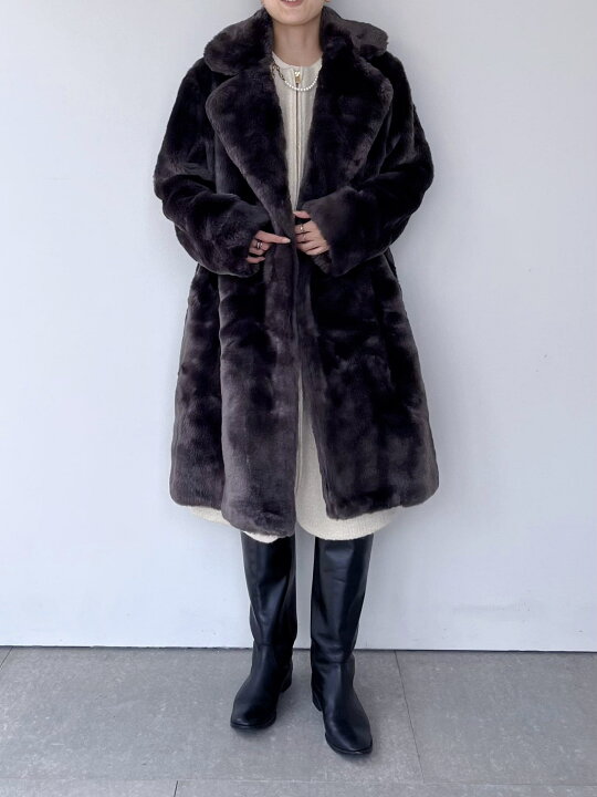 楽天市場】【Bilitis dix-sept ans】 Fake Fur Long Coat ビリティス 