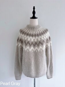 yBilitis dix-sept ansz@ Mohair Nordic Sweater @reBXfB[b^ 2914-605 jbg wA mfBbN Z[^[ Gray