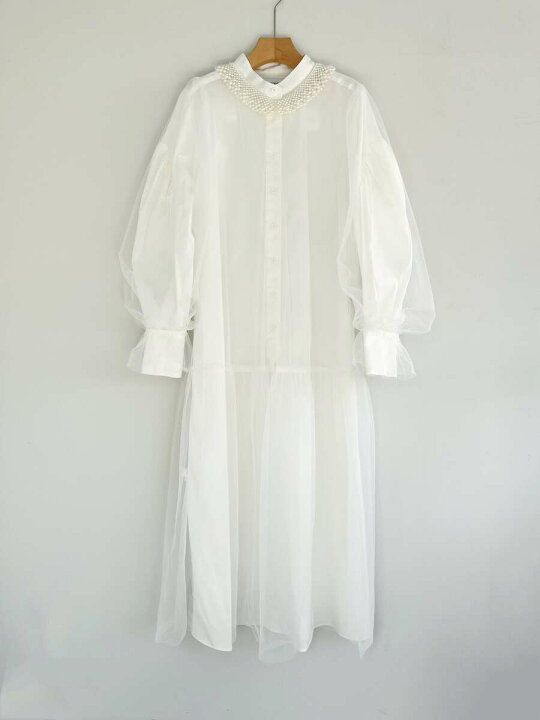 楽天市場】【MUVEIL】 チュールシャツワンピース MA233FA005  