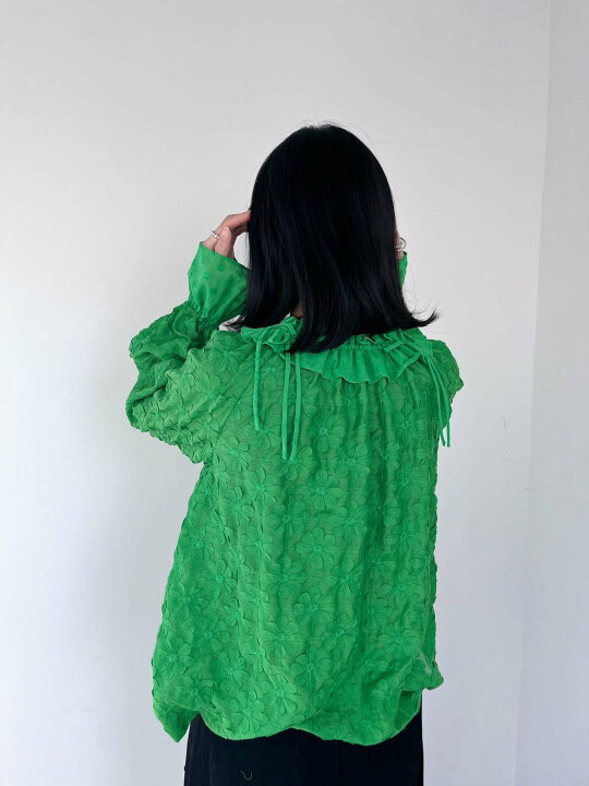 楽天市場】【MUVEIL】 フラワーモチーフブラウス ミュベール 花びら 