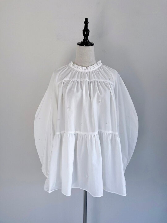 楽天市場】【MUVEIL】 パール刺繍ブラウス ミュベール フラワー 