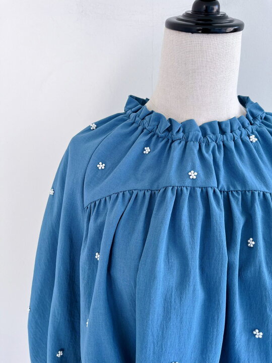 楽天市場】【MUVEIL】 パール刺繍ブラウス ミュベール フラワー 