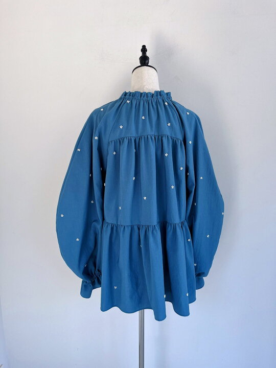 楽天市場】【MUVEIL】 パール刺繍ブラウス ミュベール フラワー 
