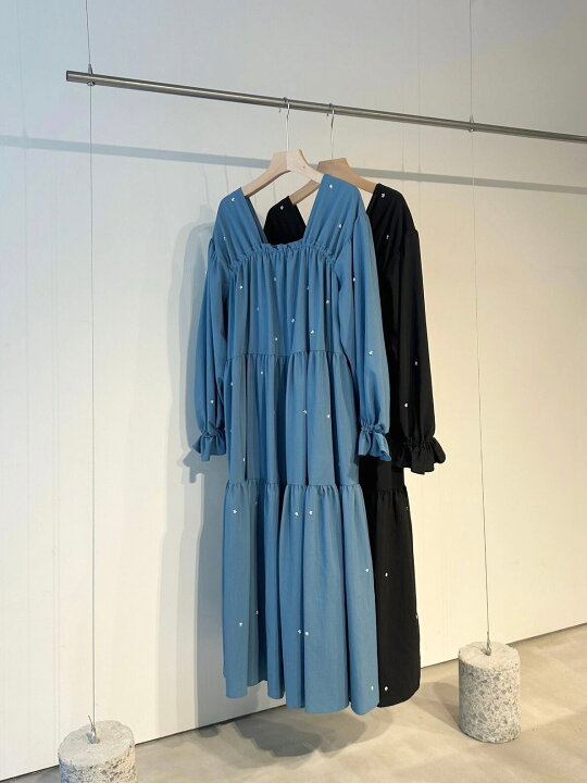 楽天市場】【MUVEIL】 パール刺繍ワンピース ミュベール フラワー  