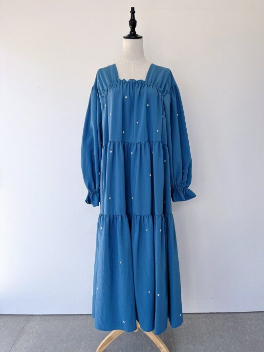 楽天市場】【MUVEIL】 パール刺繍ワンピース ミュベール フラワー  