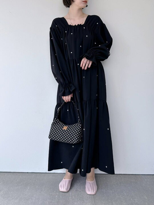 楽天市場】【MUVEIL】 パール刺繍ワンピース ミュベール フラワー  